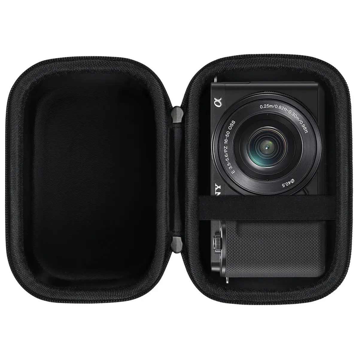 Canboc Carrying Case for Sony ZV-E10 Mirrorless Camera with 16-50mm Lens | Black Hard EVA Shell - main product image