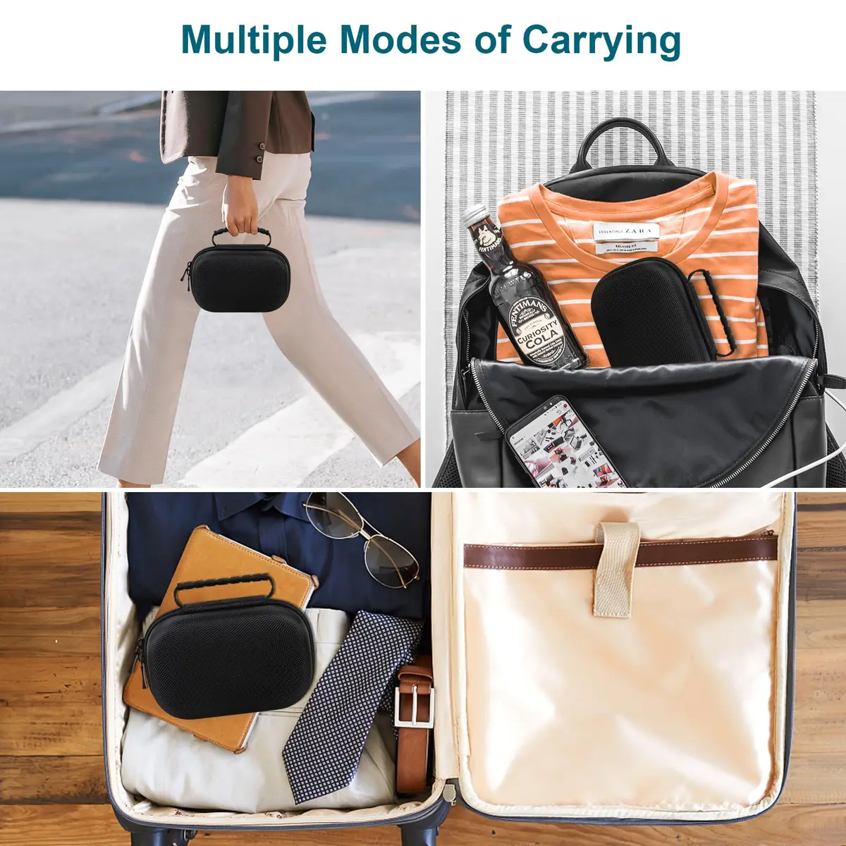 Canboc Carrying Case for Sony ZV-E10 Mirrorless Camera with 16-50mm Lens | Black Hard EVA Shell - view 3