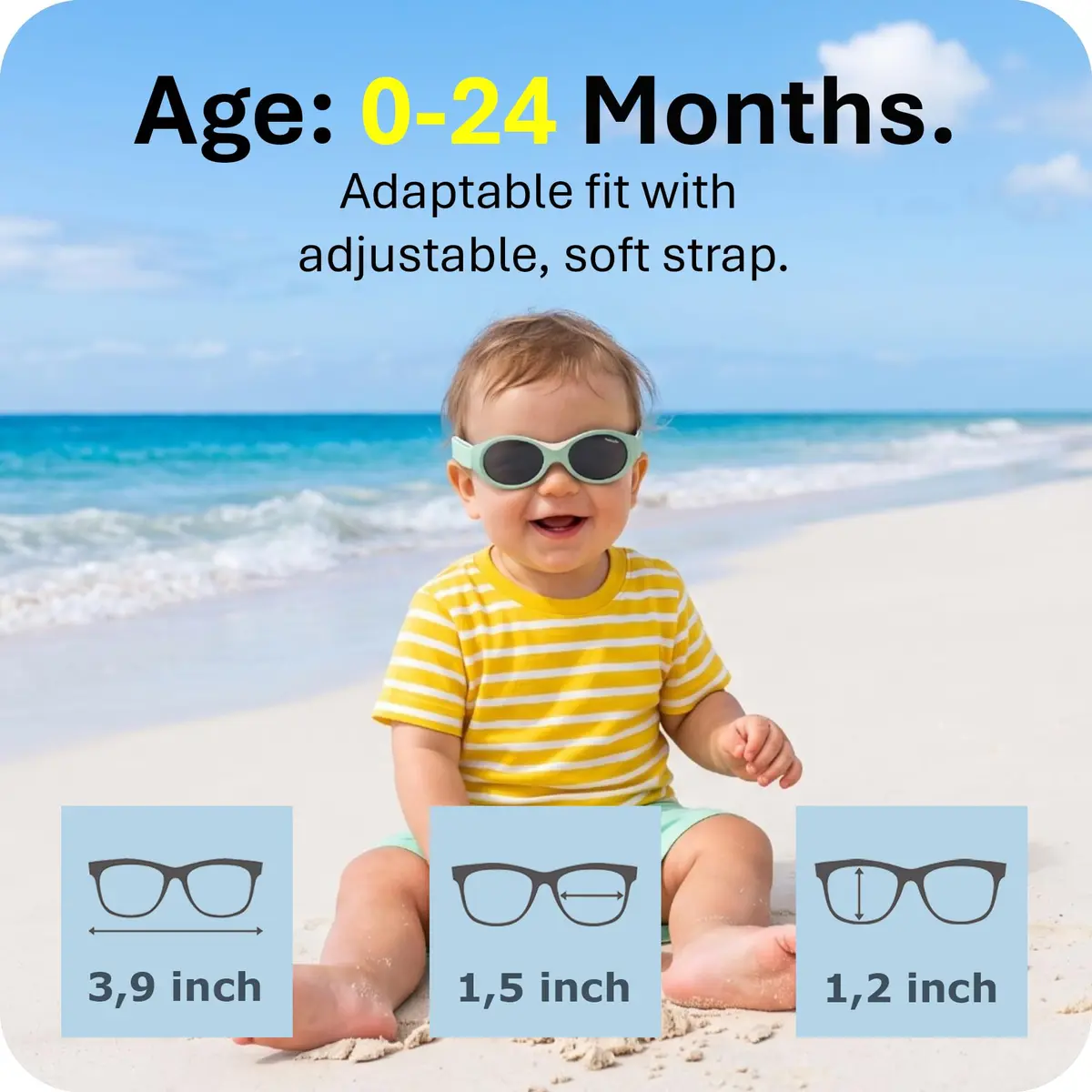 Mausito Baby Sunglasses (0-24 months) | Flexible UV400 Protection for Infants - view 5