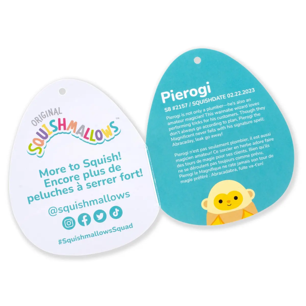 Squishmallows Original 8-Inch Pierogi Banana Monkey | Official Plush Toy for Kids & Collectors - view 3