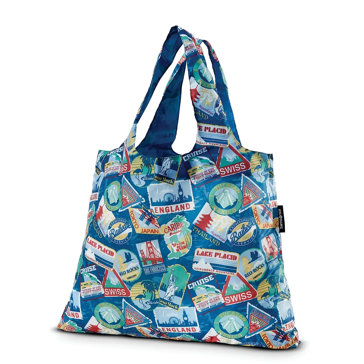 Samsonite Foldable Shopper’s Tote, Leaf Print, One Size | Reusable Shopping Tote Bag for India - main product image