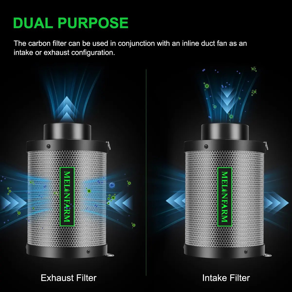 MELONFARM 4 Inch Air Carbon Filter with Australia Virgin Charcoal | Odor Control for Grow Tent & Hydroponics - view 4