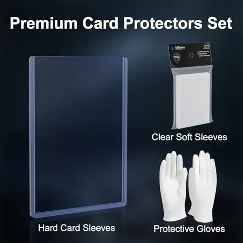 Mlikero 2000 Card Sleeves Hard Plastic, 3"X4" Baseball Card Protector, Premium Trading Card Holder for Sports and Game Cards (1000 Hard Sleeves + 1000 Soft Sleeves) | Non-Toxic, BPA-Free, Age-Appropriate - view 4