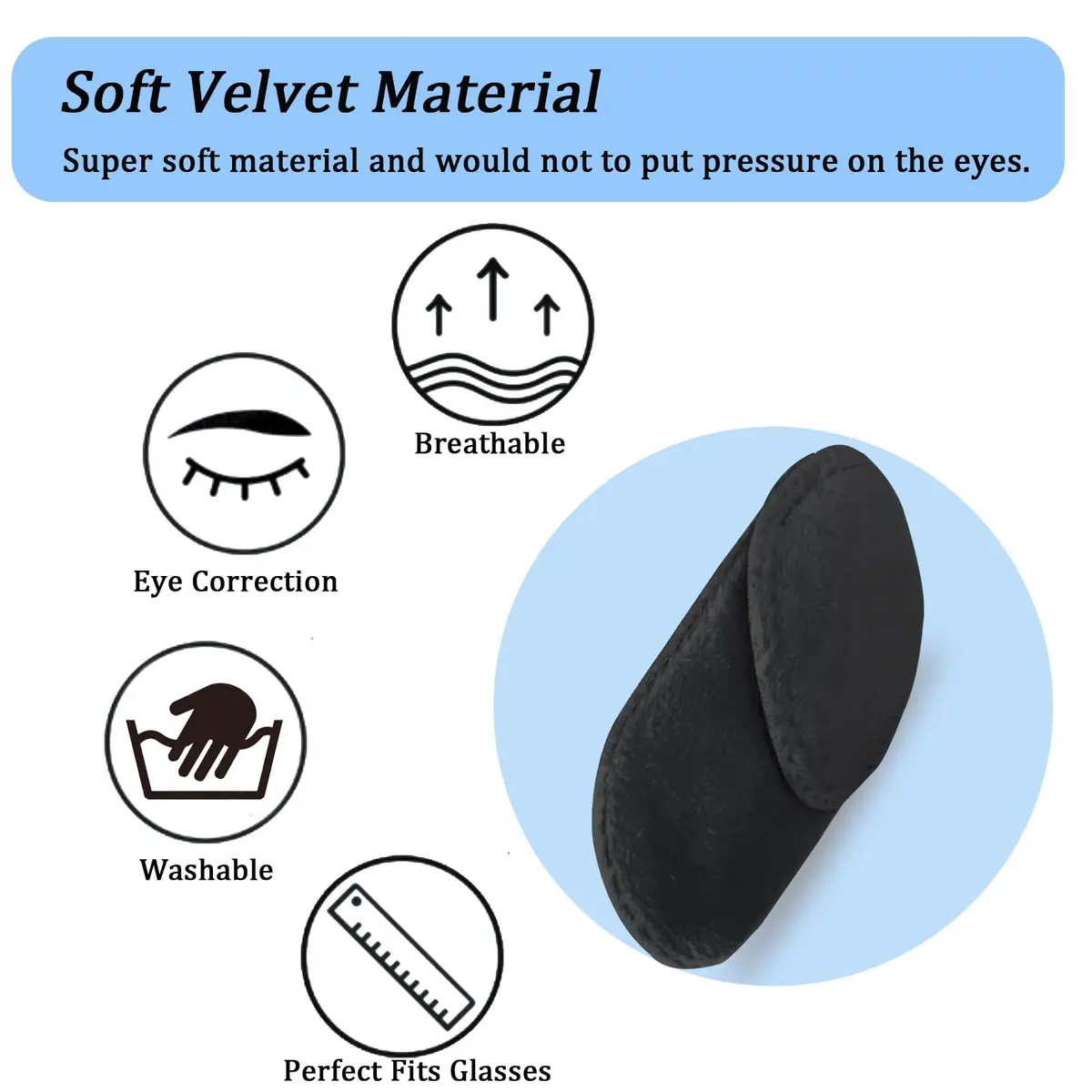 THSIREE Black 4pcs Medical Eye Patches for Glasses | Amblyopia & Lazy Eye Treatment - view 5