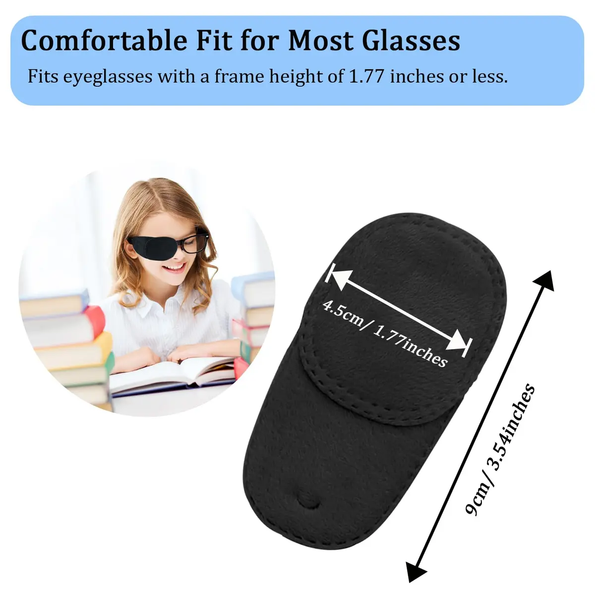 THSIREE Black 4pcs Medical Eye Patches for Glasses | Amblyopia & Lazy Eye Treatment - view 4