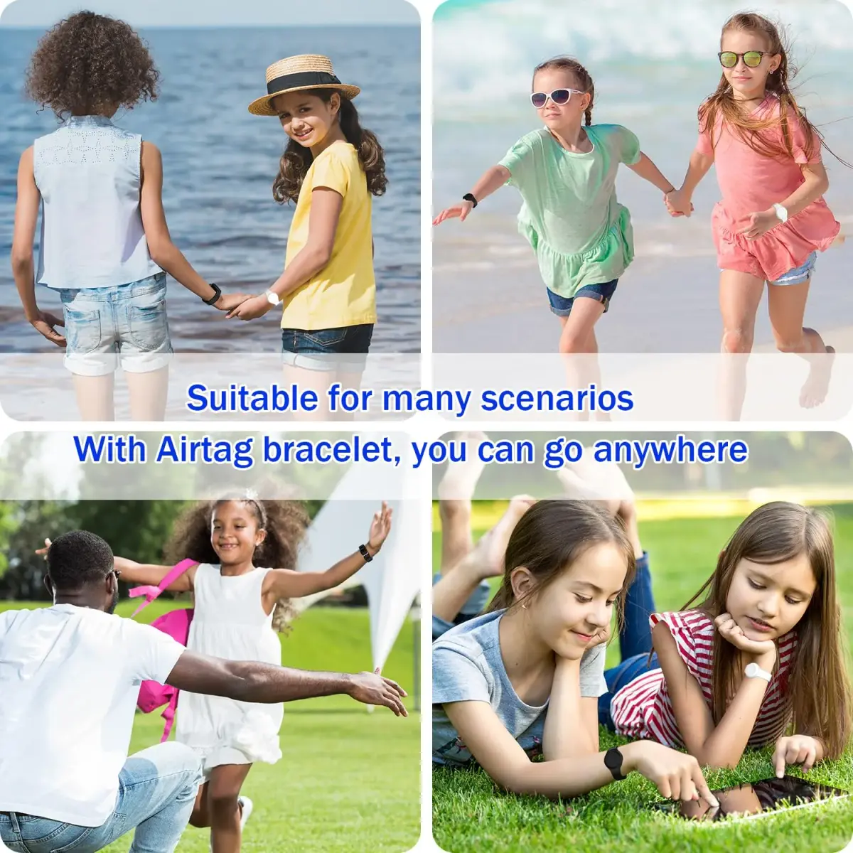 R-fun Waterproof Air Tag Bracelet 2 Pack | Silicone GPS Item Finder Case Cover - view 7