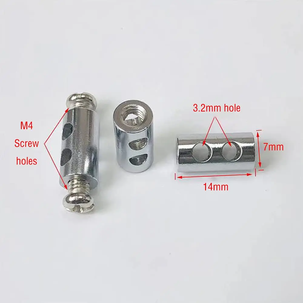andefu Upgraded Wire Rope Cable Clamps Double Hole M4 Screw Hole 3.2mm Wire Hole, Pack of 20 | Stainless Steel for Indoor/Outdoor Use - view 3