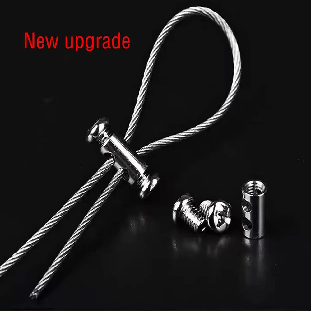 andefu Upgraded Wire Rope Cable Clamps Double Hole M4 Screw Hole 3.2mm Wire Hole, Pack of 20 | Stainless Steel for Indoor/Outdoor Use - view 4