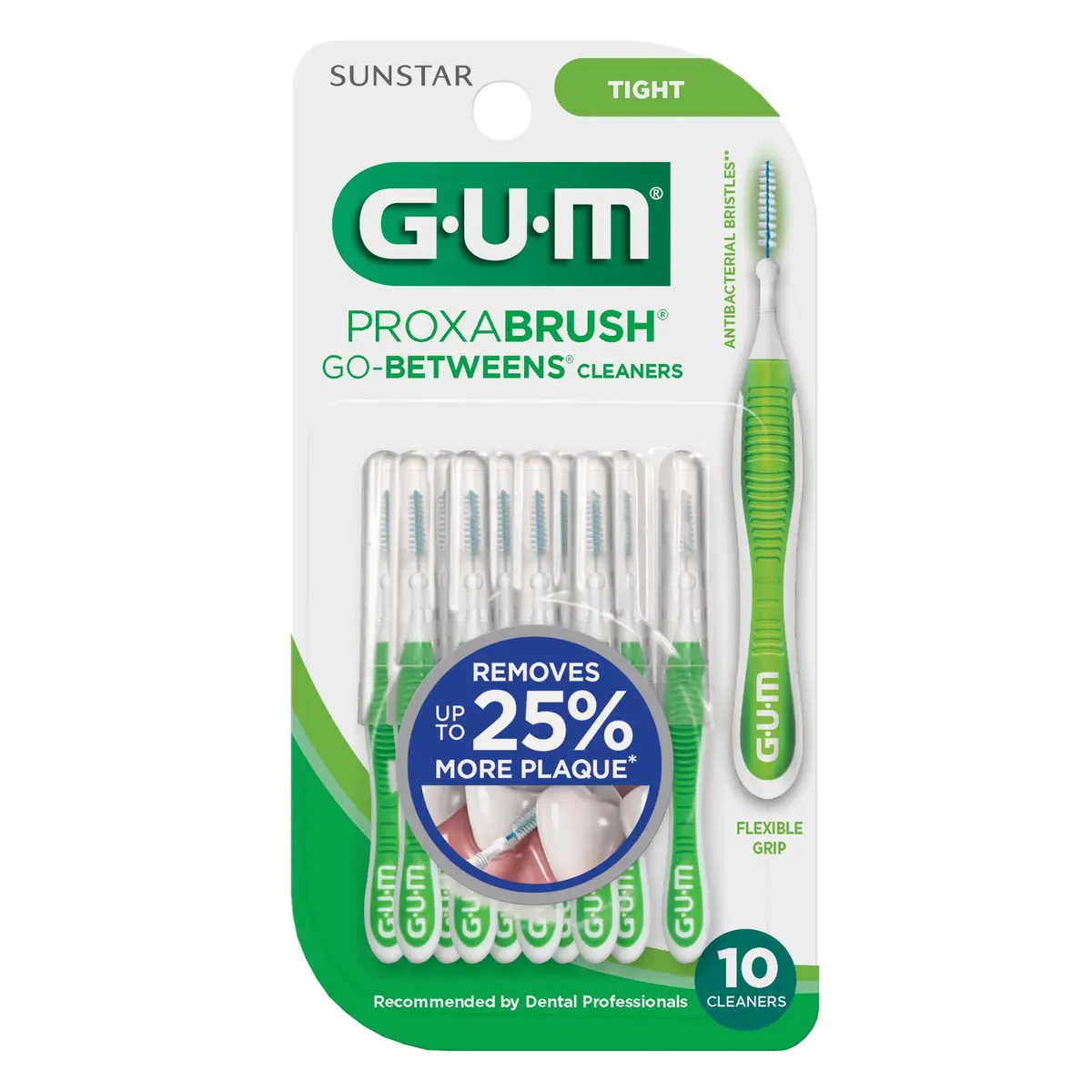 GUM Proxabrush Go-Betweens Tight Interdental Brushes 40 Count (4 Packs) | Clinically Designed for Tight Spaces - view 6