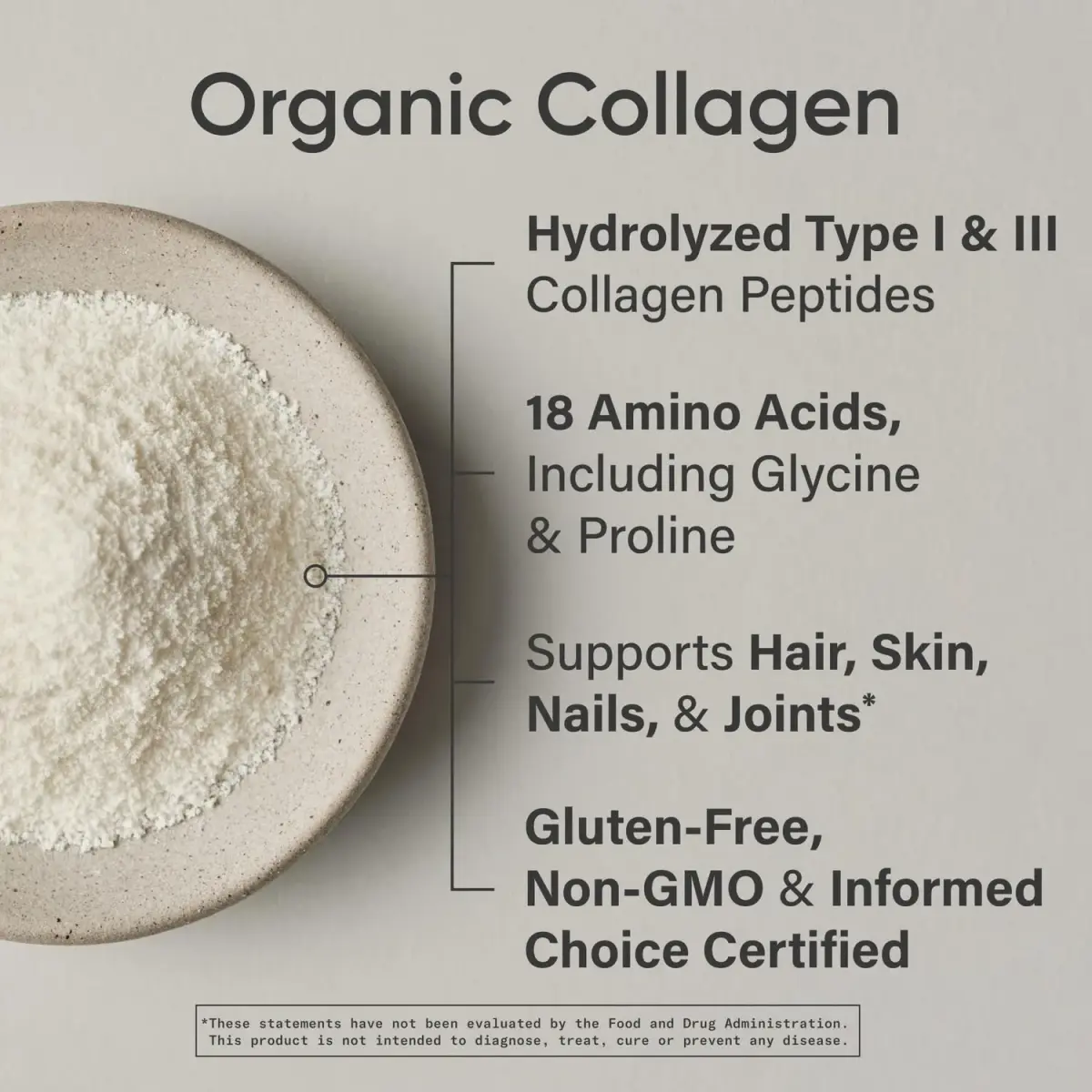 Sports Research Organic Collagen Peptides Powder 10.58oz (299.9g) | USDA Organic, Type I & III, 30 Servings - view 4