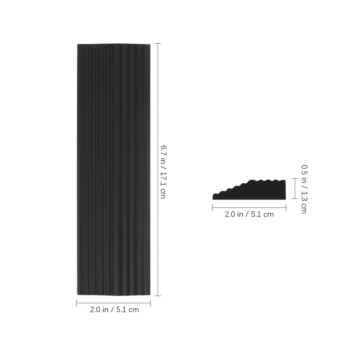 FUNOMOCYA Rubber Ramp Mat for Sweeping Robot 17.10X5.10X1.30cm | Portable Indoor Threshold Ramp - view 5