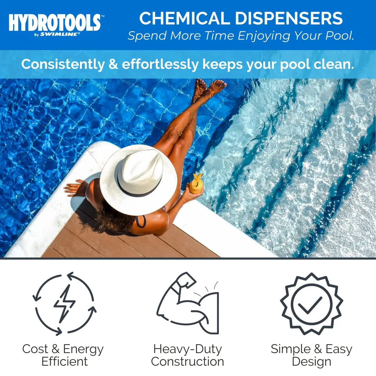 Swimline Floating Pool Chlorine Tablet Dispenser | Solar Light-Up Torch | 3-Inch - view 2