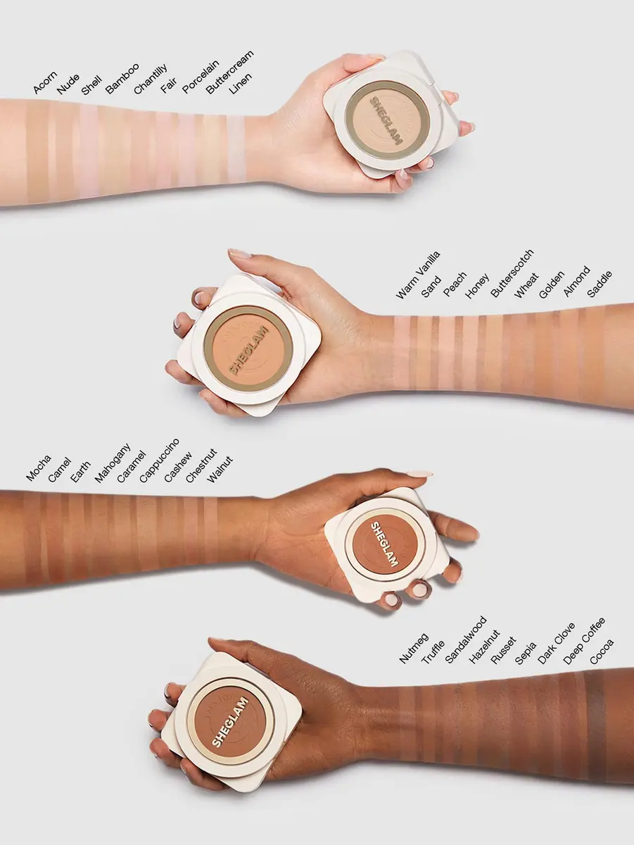 SHEGLAM Skin-Focus Full Coverage Powder Foundation 0.39oz | Oil-Control, Matte Finish, Cruelty-Free - view 7