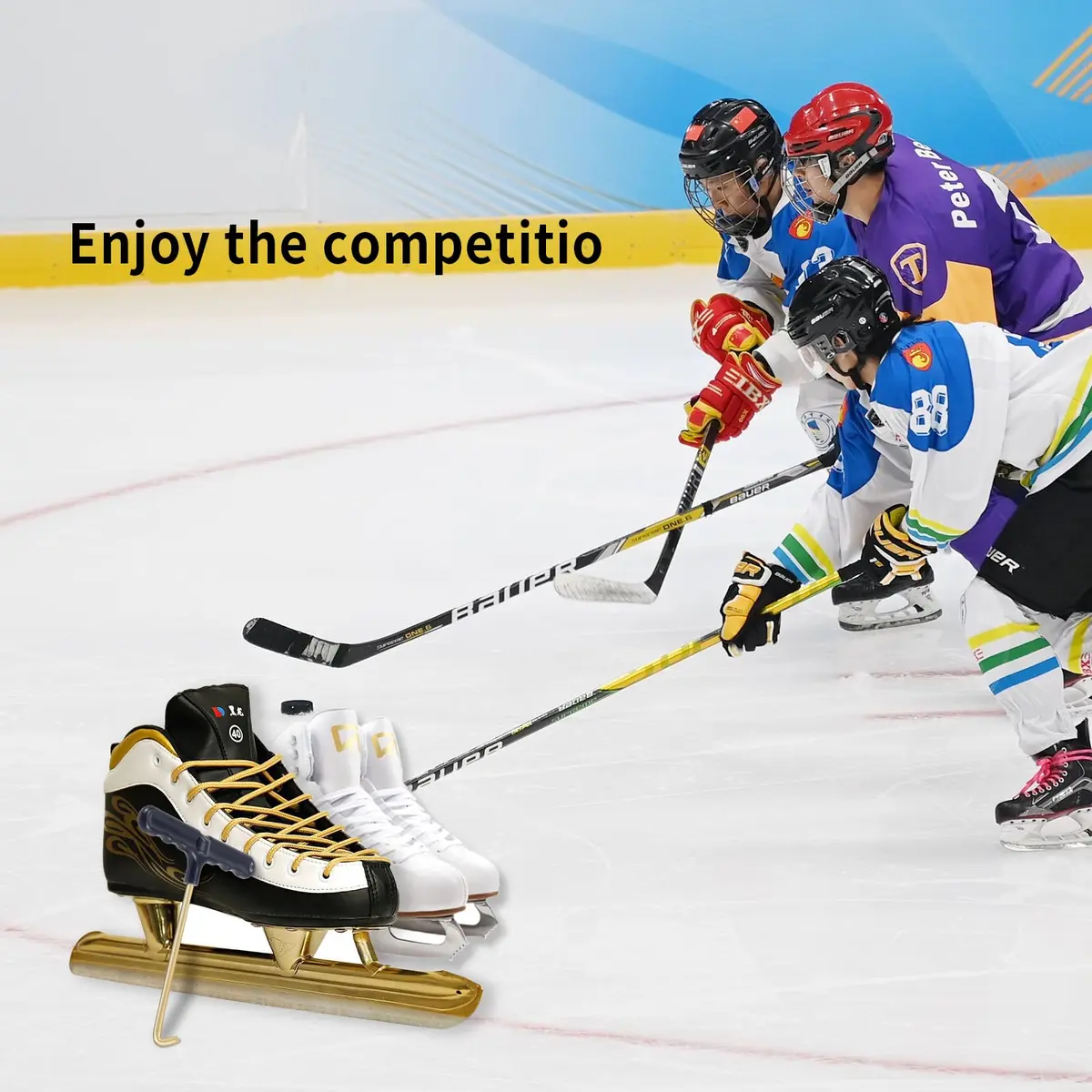 UOMIO Shoe Lace Tightener Stainless Steel | Portable Ice Skate & Hockey Lace Tool - view 7
