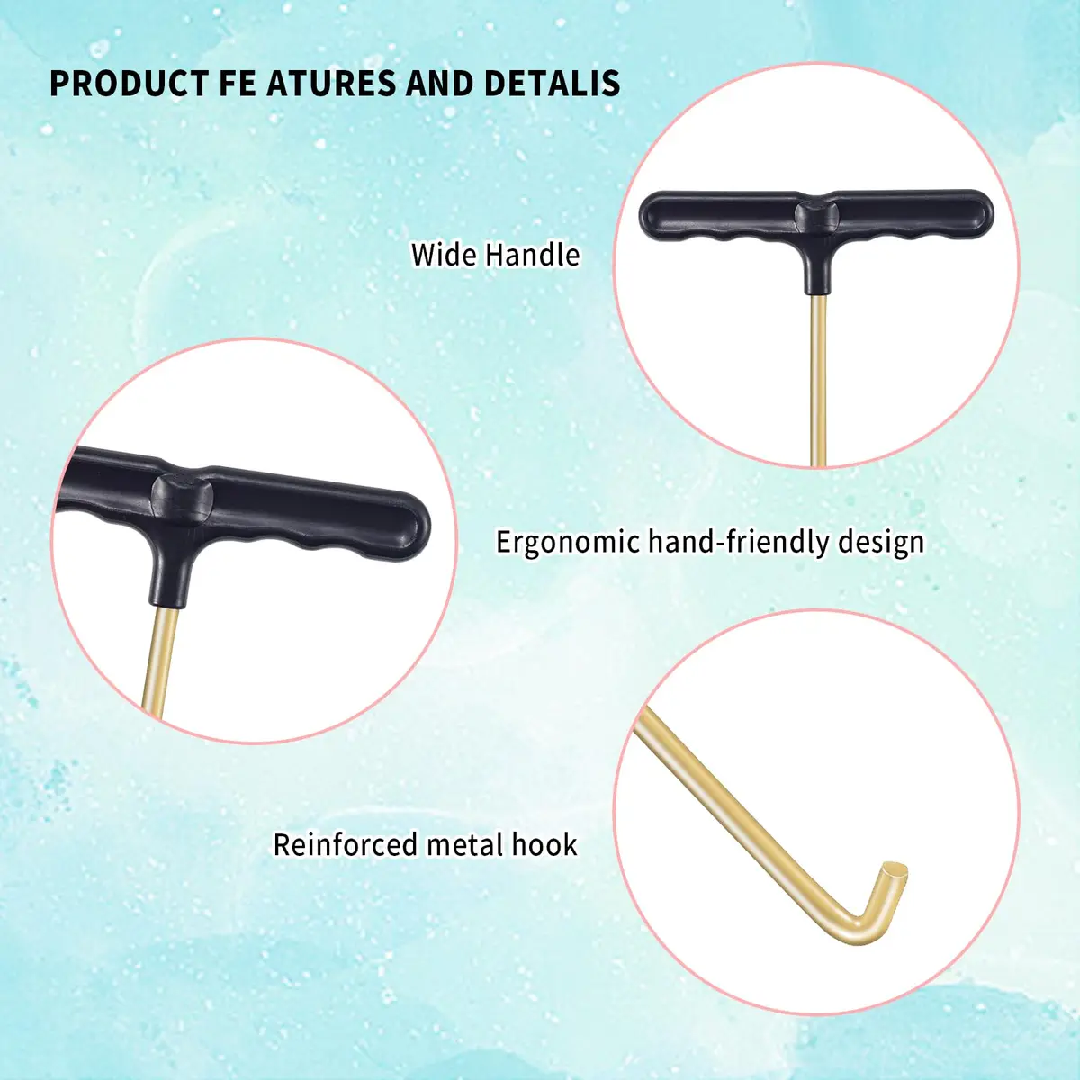 UOMIO Shoe Lace Tightener Stainless Steel | Portable Ice Skate & Hockey Lace Tool - view 3