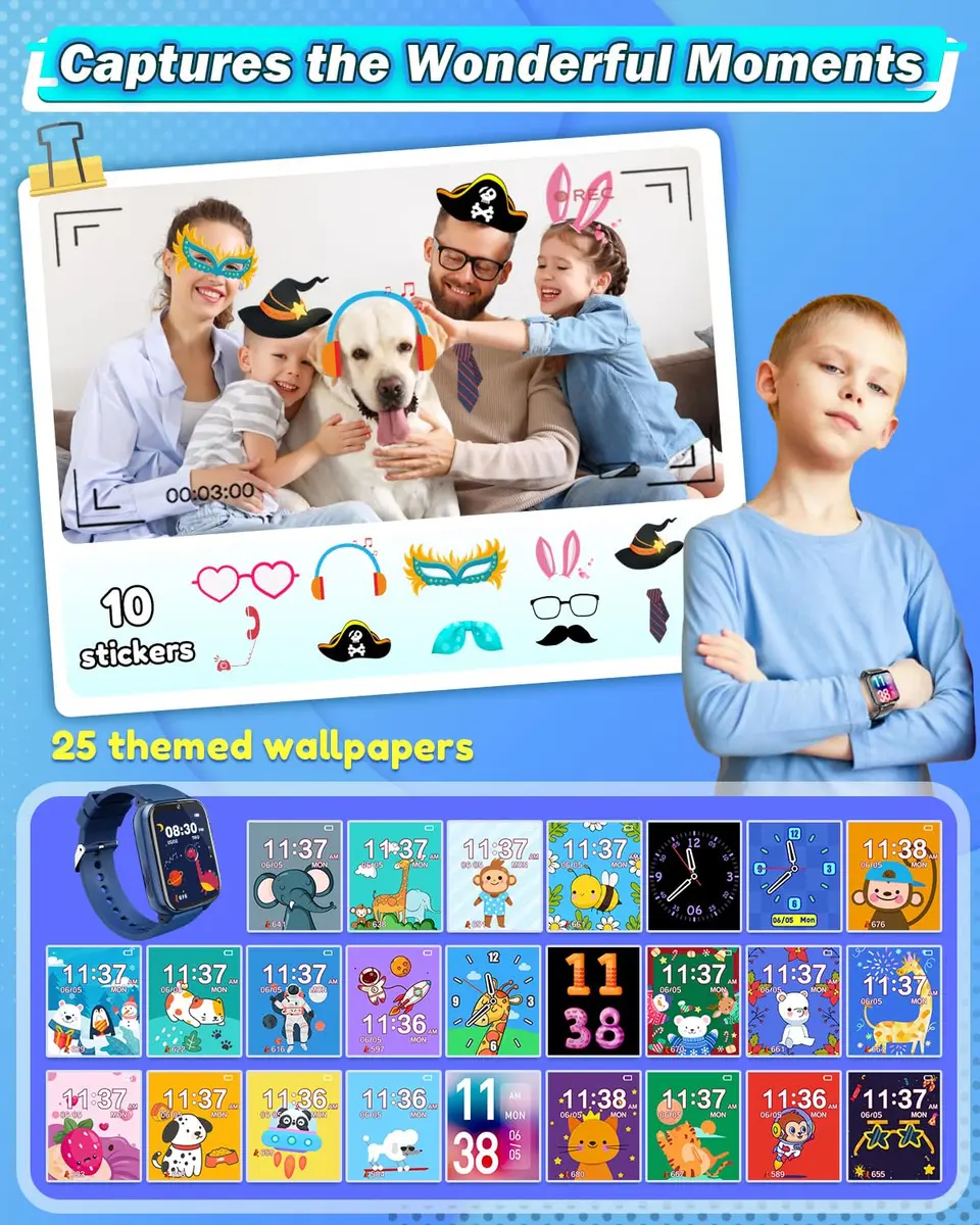 Sueseip Kids Watch for Boys, Touchscreen Dual Cameras, 1.69" HD Display, Educational & Entertainment Features - view 5