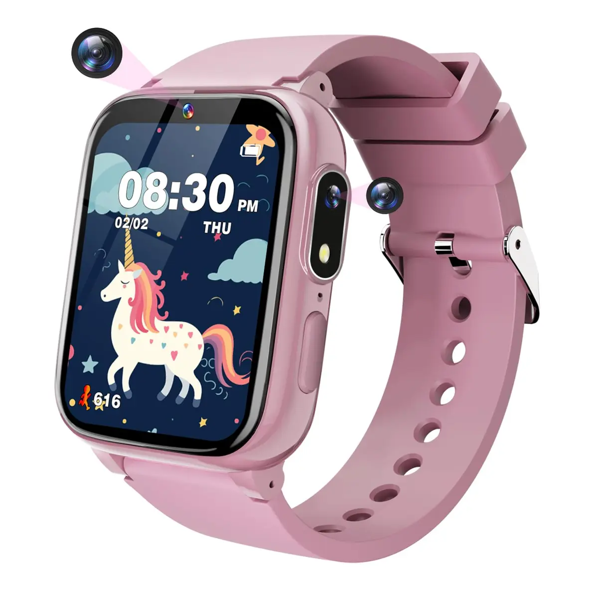 Sueseip Kids Smart Watch 1.69" Touchscreen Pink | Educational & Entertaining (70-120 chars) - main product image