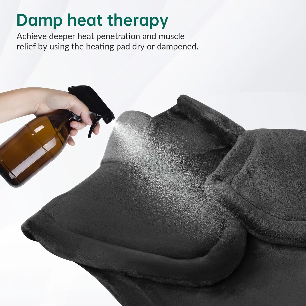 Snailax Heating Pad for Neck & Shoulders and Back, 82.3 cm x 59.7 cm (24" x 33") | Fast Heating with 6 Settings & Auto Shut-Off - view 8