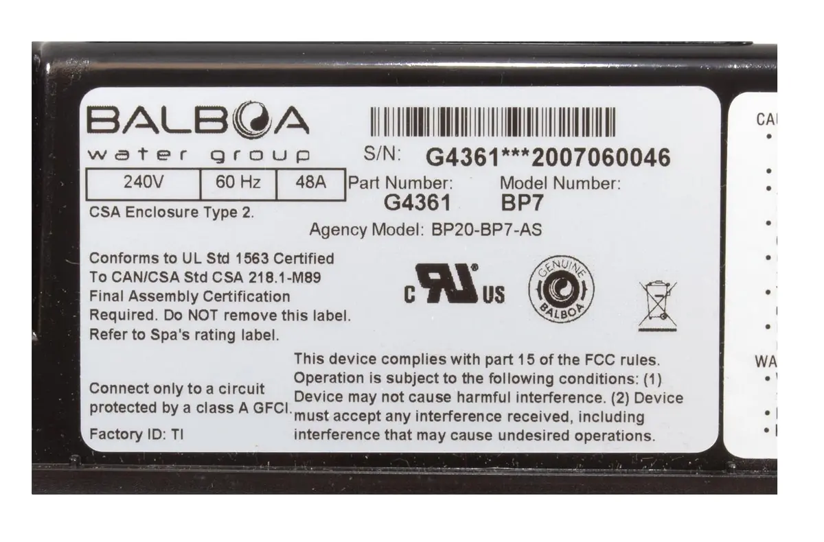 Balboa Water Group G6405-01 BP7 Retrofit Kit System with TP500 Control Panel | Pool & Spa Replacement Parts - view 4