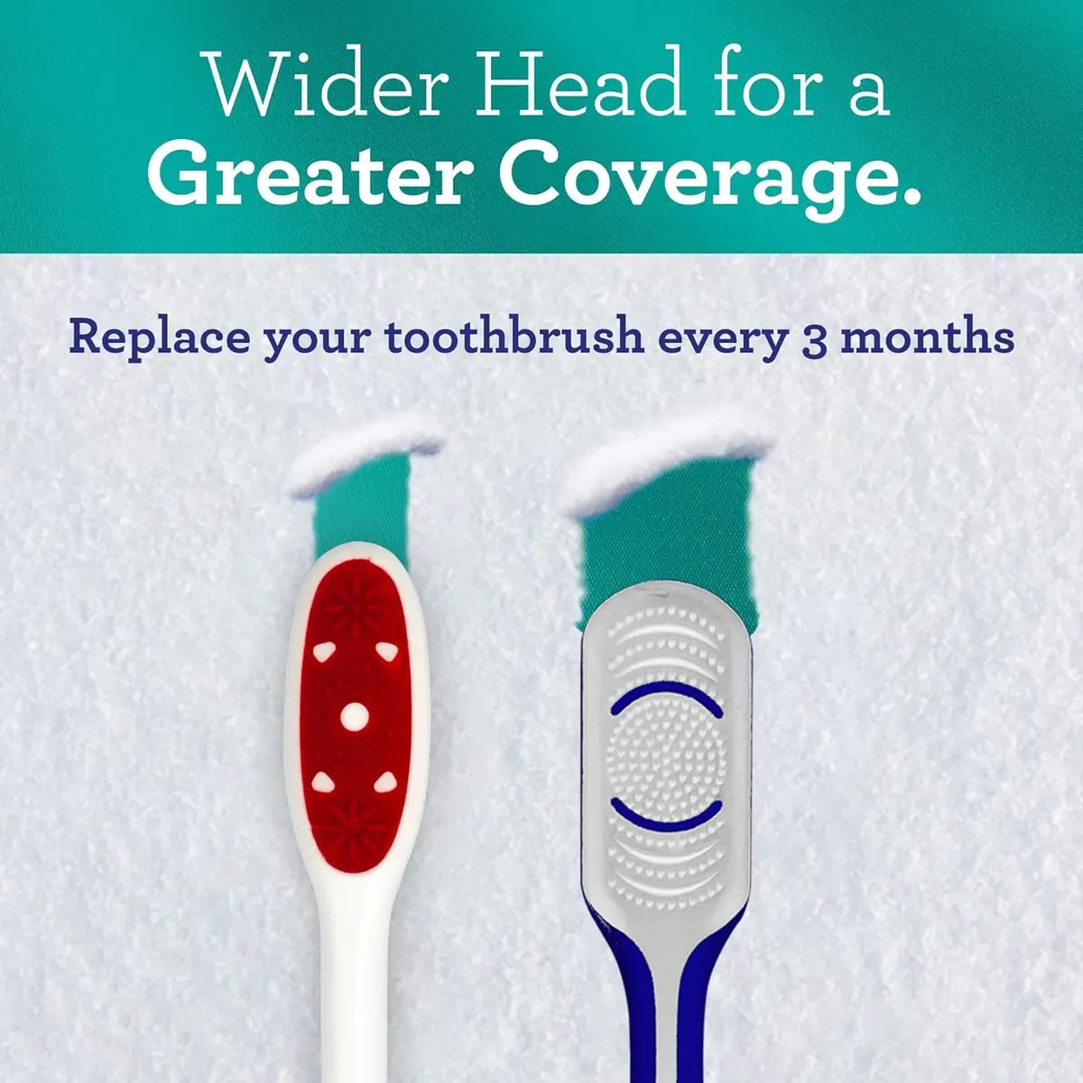 GuruNanda Gentle Giant Toothbrush with Dual Action Flossing Spiral Bristles, Non-Slip Ergo Dexa Grip, BPA Free (1 Count) - view 6