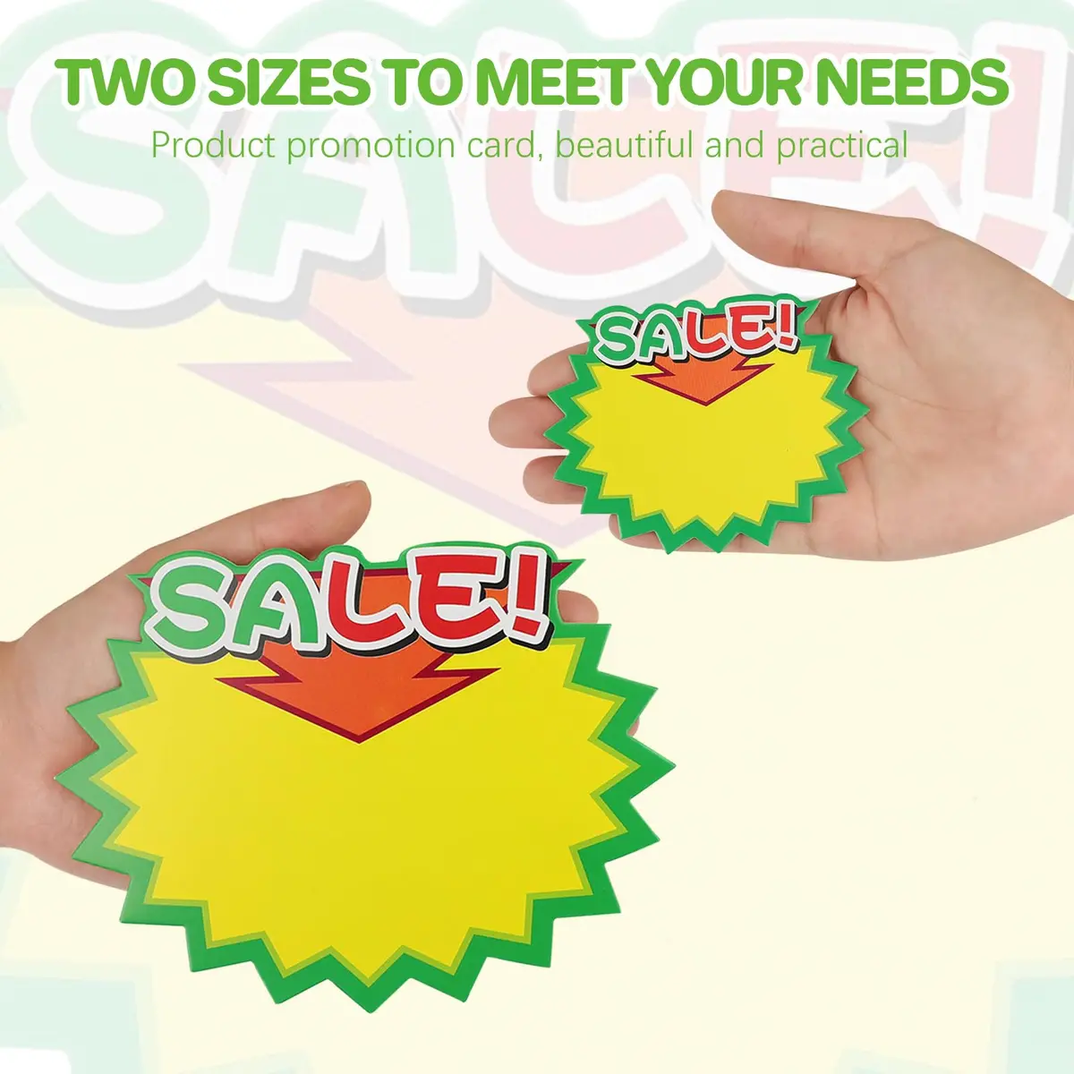 YWFAFO Starburst Sign for Retail Store Small 500pcs Yellow | Eye-Catching Store Signage - view 4