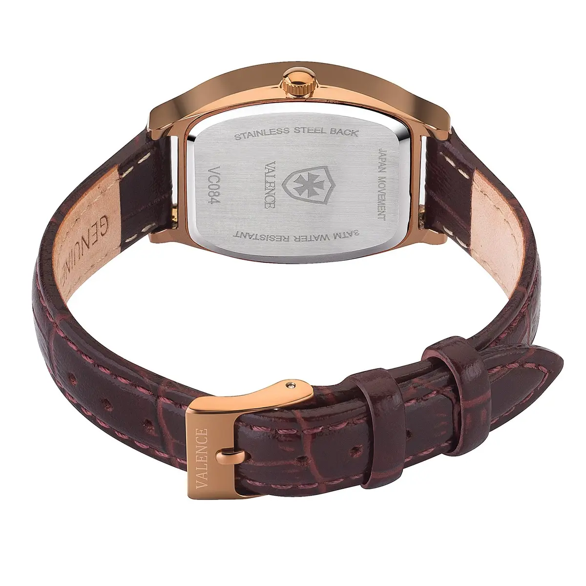 Valence Vintage Women's Square Face Leather Watch - Small Wrist Elegant Gift (30mm/14mm) - view 3