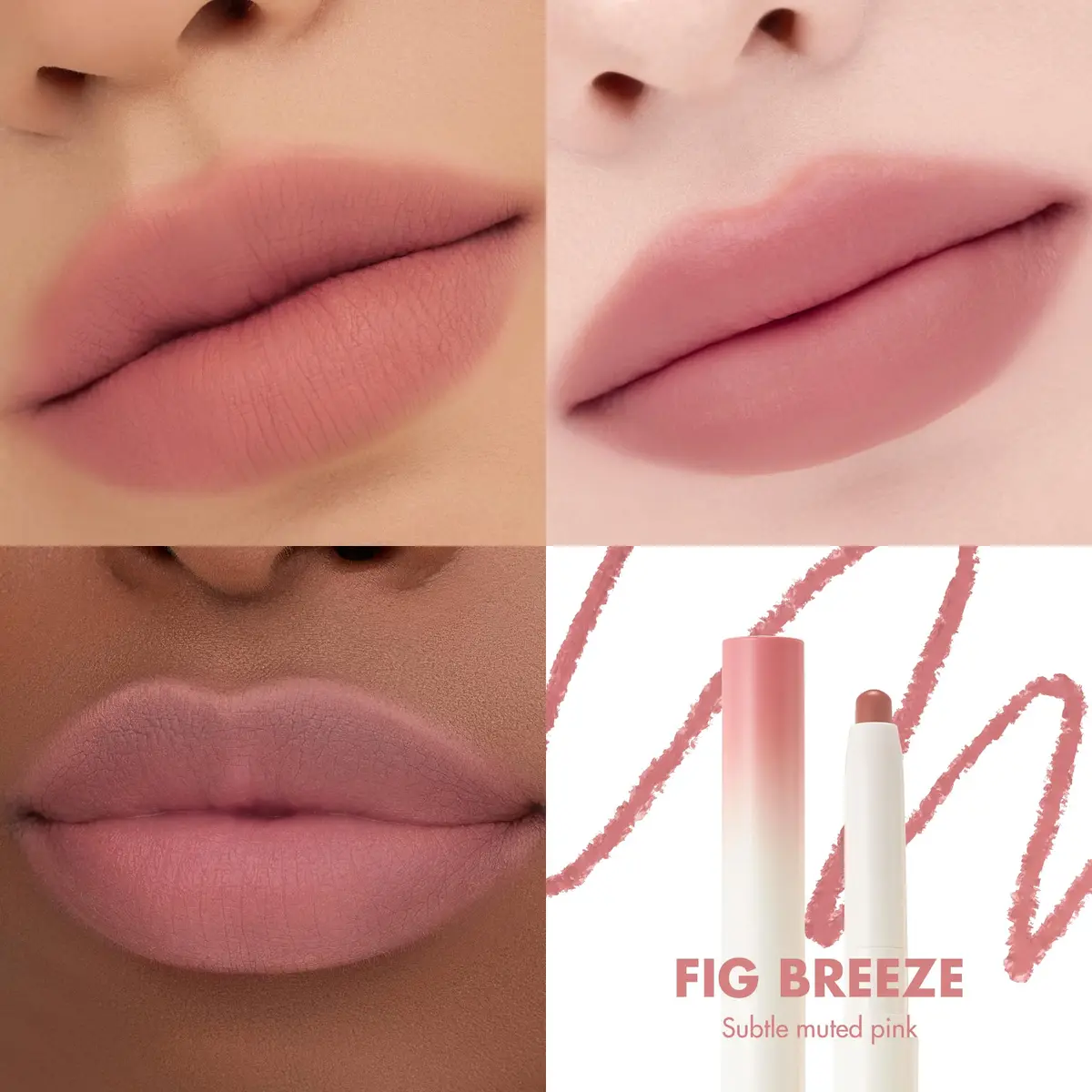 rom&nd Lip Mate Pencil | Lip Liner & Brush | 04 Fig Breeze | 0.5g | Precise, Long-Lasting, Semi-Matte - view 2