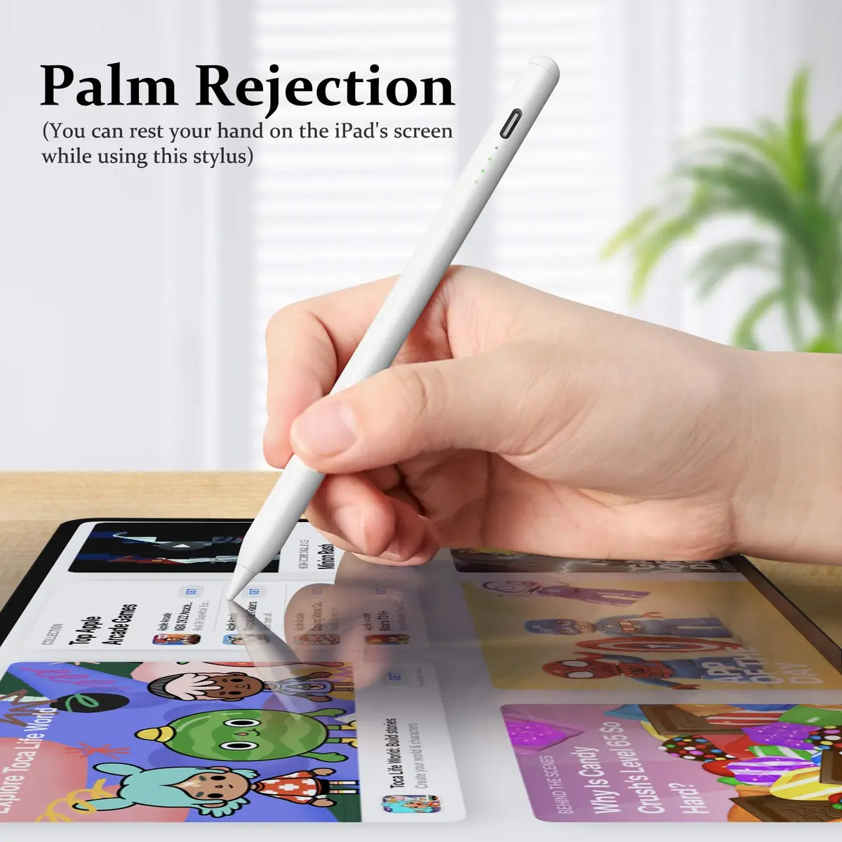 MEKO Stylus Pen for iPad 2018-2026 | Palm Rejection & Fast Charge (1 Pack, White) - view 4