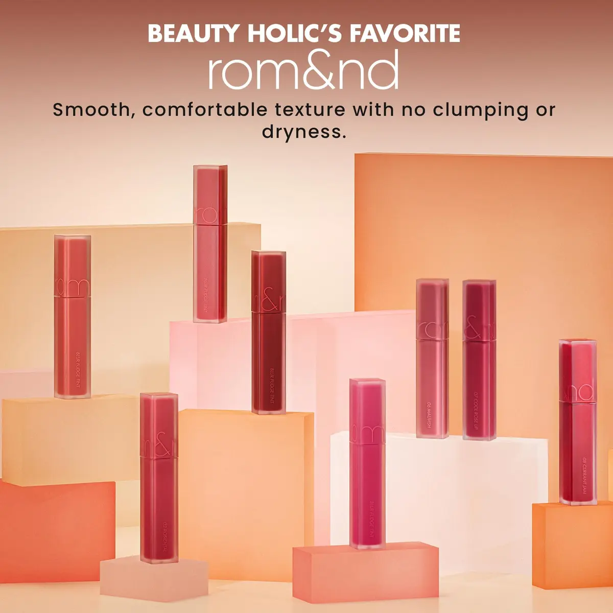 rom&nd Blur Fudge Tint Velvety Matte Lip Stain 0.17oz | Long-Lasting Burnt Orange - view 7
