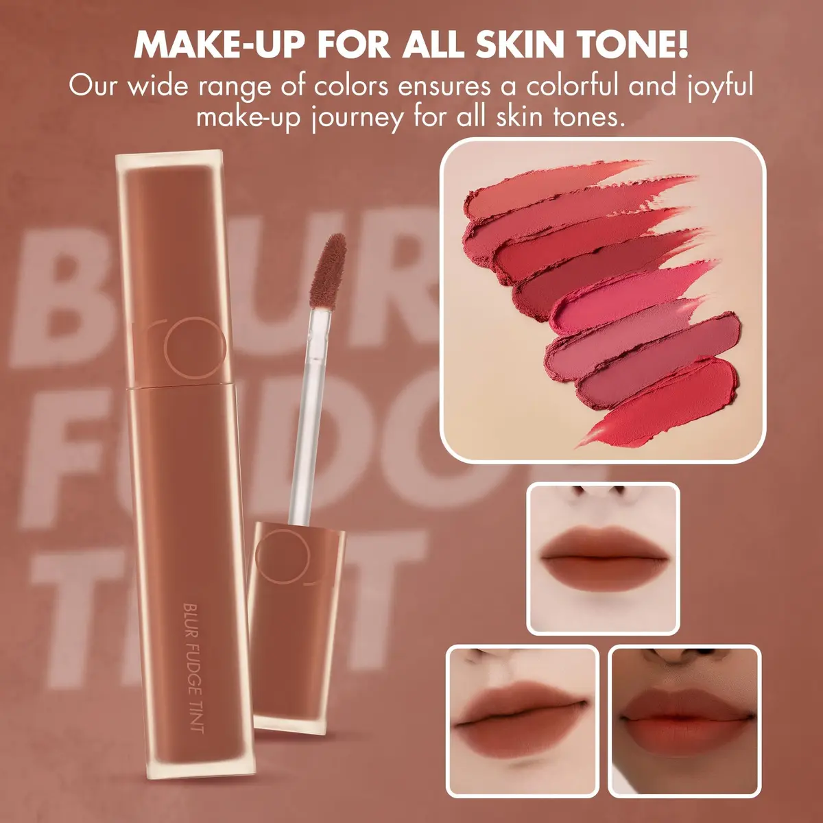 rom&nd Blur Fudge Tint Velvety Matte Lip Stain 0.17oz | Long-Lasting Burnt Orange - view 8