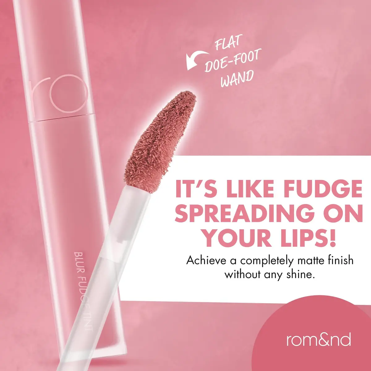 rom&nd Oveeer Blur Fudge Matte Lip Stain 0.17oz | Velvety, Long-Lasting, Hydrating - view 6
