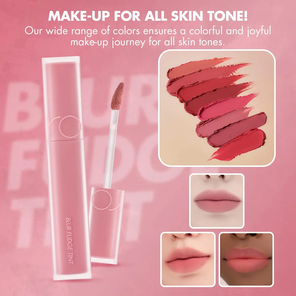 rom&nd Oveeer Blur Fudge Matte Lip Stain 0.17oz | Velvety, Long-Lasting, Hydrating - view 8