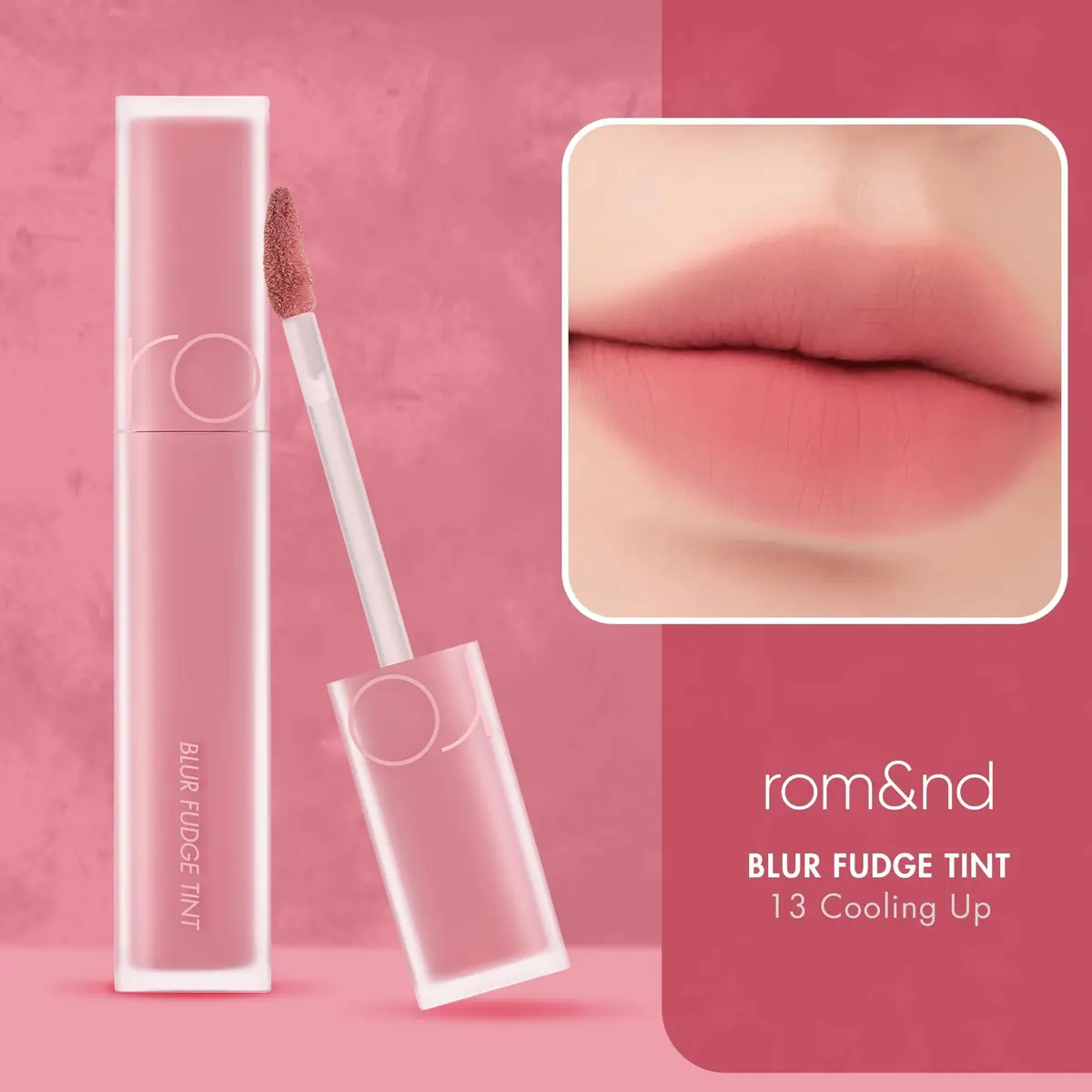 rom&nd Oveeer Blur Fudge Matte Lip Stain 0.17oz | Velvety, Long-Lasting, Hydrating - view 3