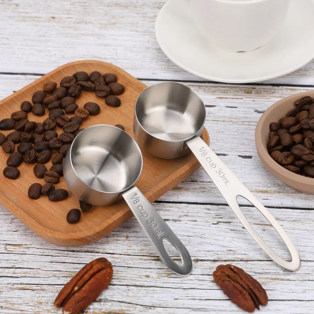 KALIONE 30ml (1/8 Cup) Stainless Steel Measuring Spoon Set | Accurate Dry & Liquid Scoops - view 5