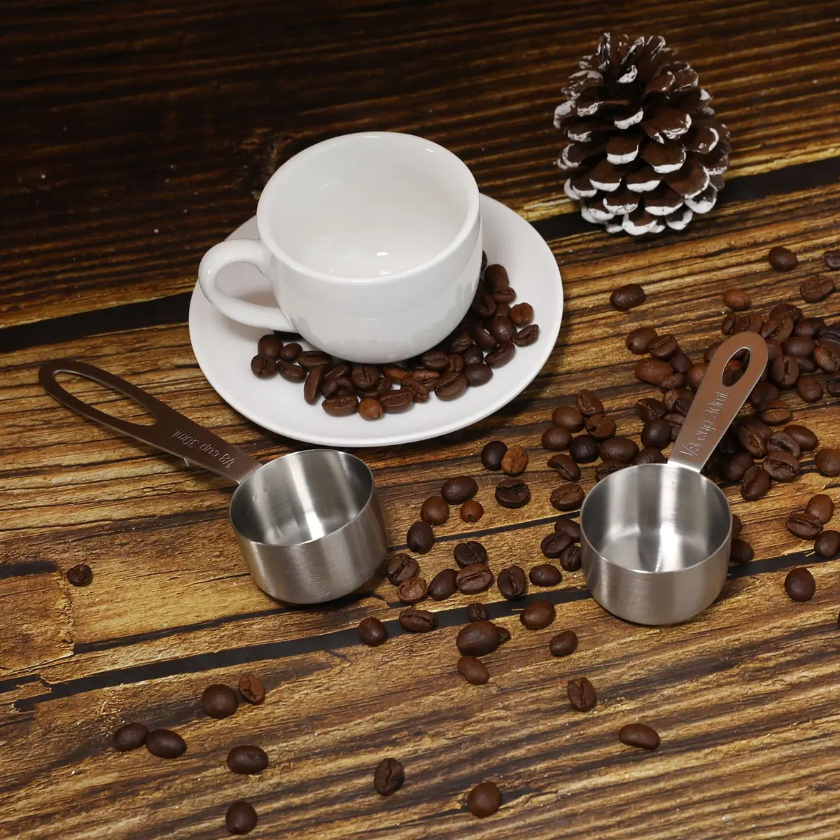 KALIONE 30ml (1/8 Cup) Stainless Steel Measuring Spoon Set | Accurate Dry & Liquid Scoops - view 7