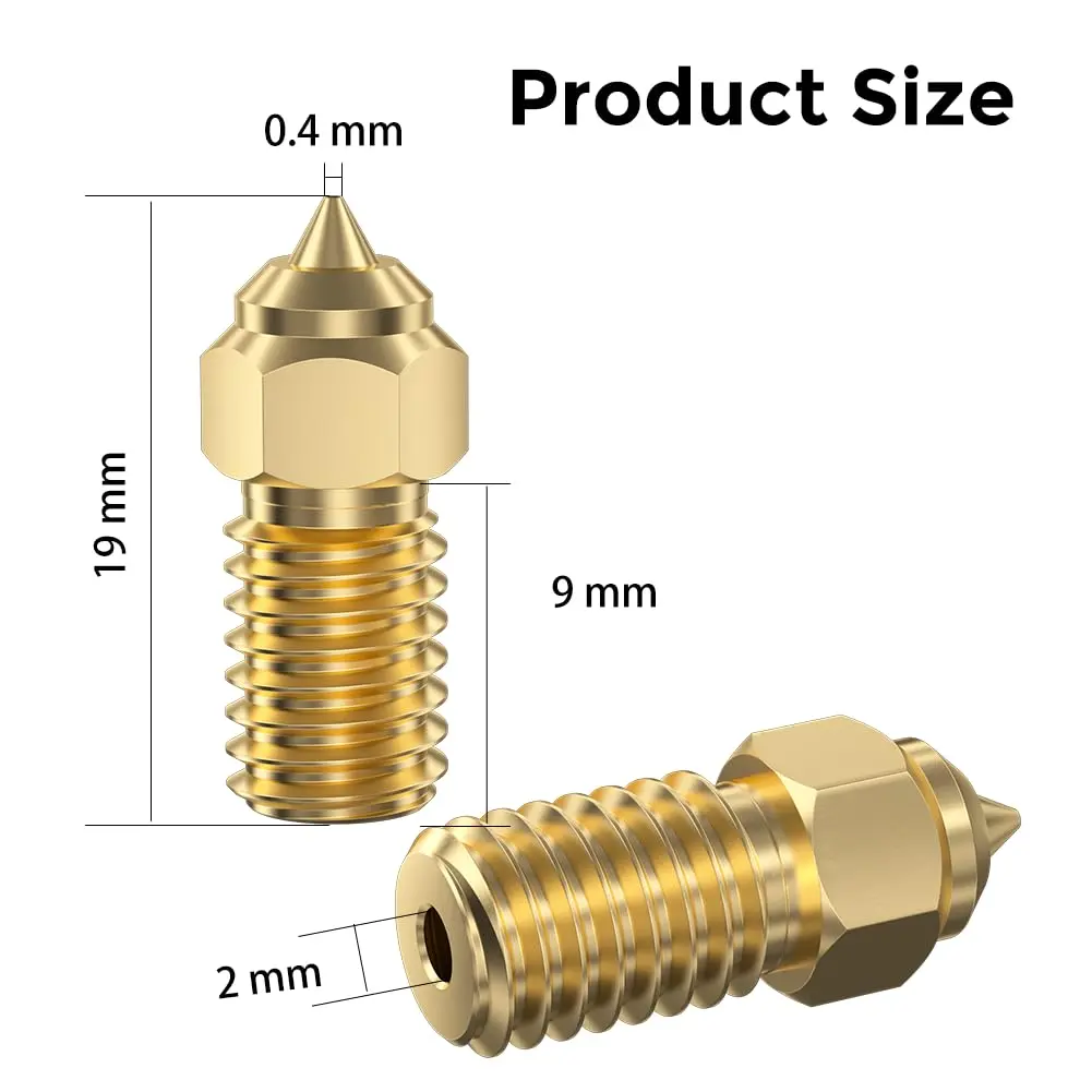 Creality Ender 3 V3 SE Nozzles 0.4mm 5PCS Brass | High-Speed 3D Printer Accessories for Ender 5 S1/Ender 7 - view 6