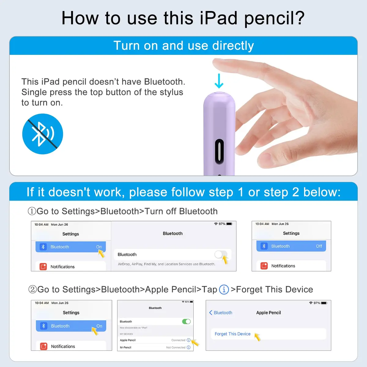 DIGIROOT Stylus Pen for iPad | Fast Charge, Palm Rejection, Compatible with 2018-2025 iPad Models - view 5