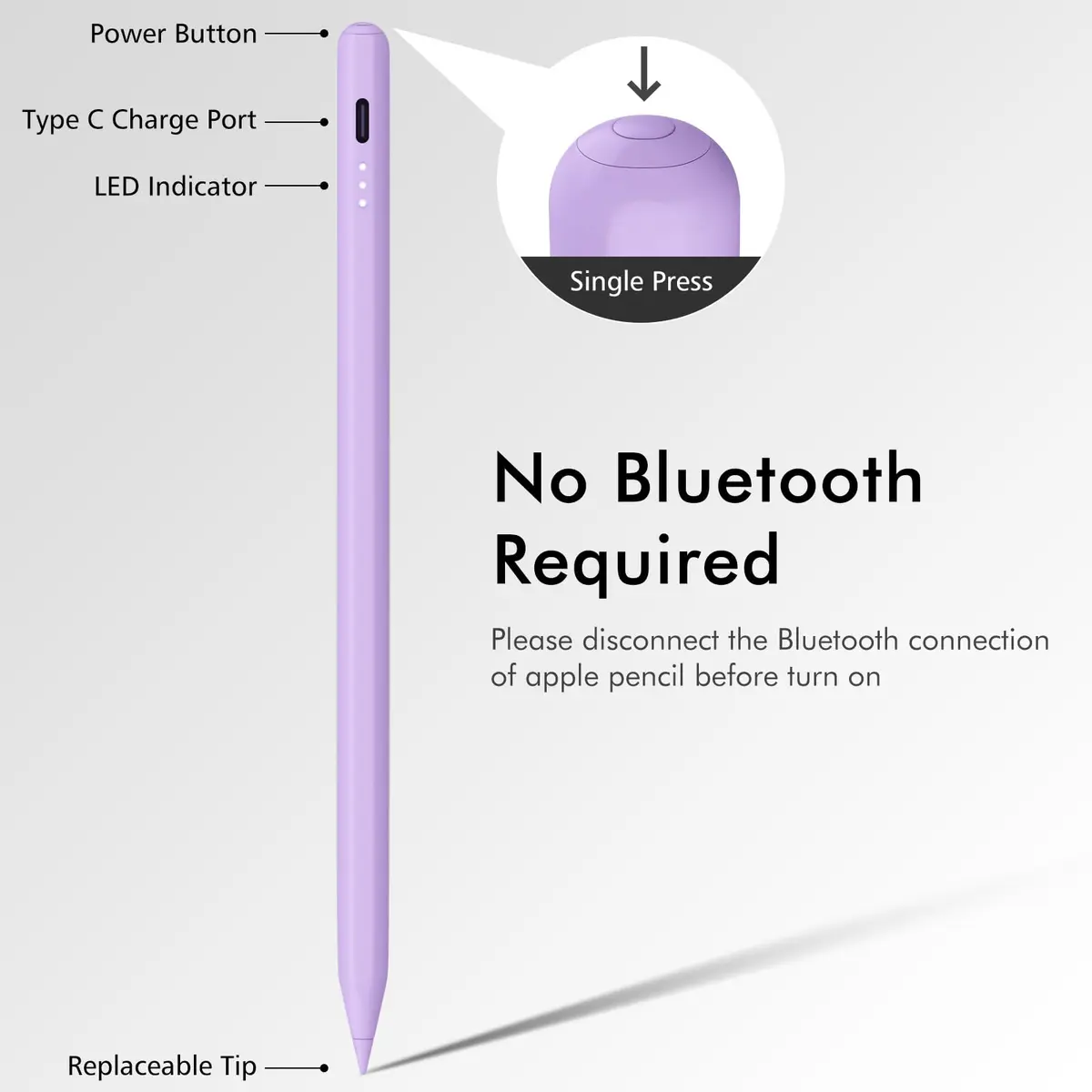 DIGIROOT Stylus Pen for iPad | Fast Charge, Palm Rejection, Compatible with 2018-2025 iPad Models - view 8