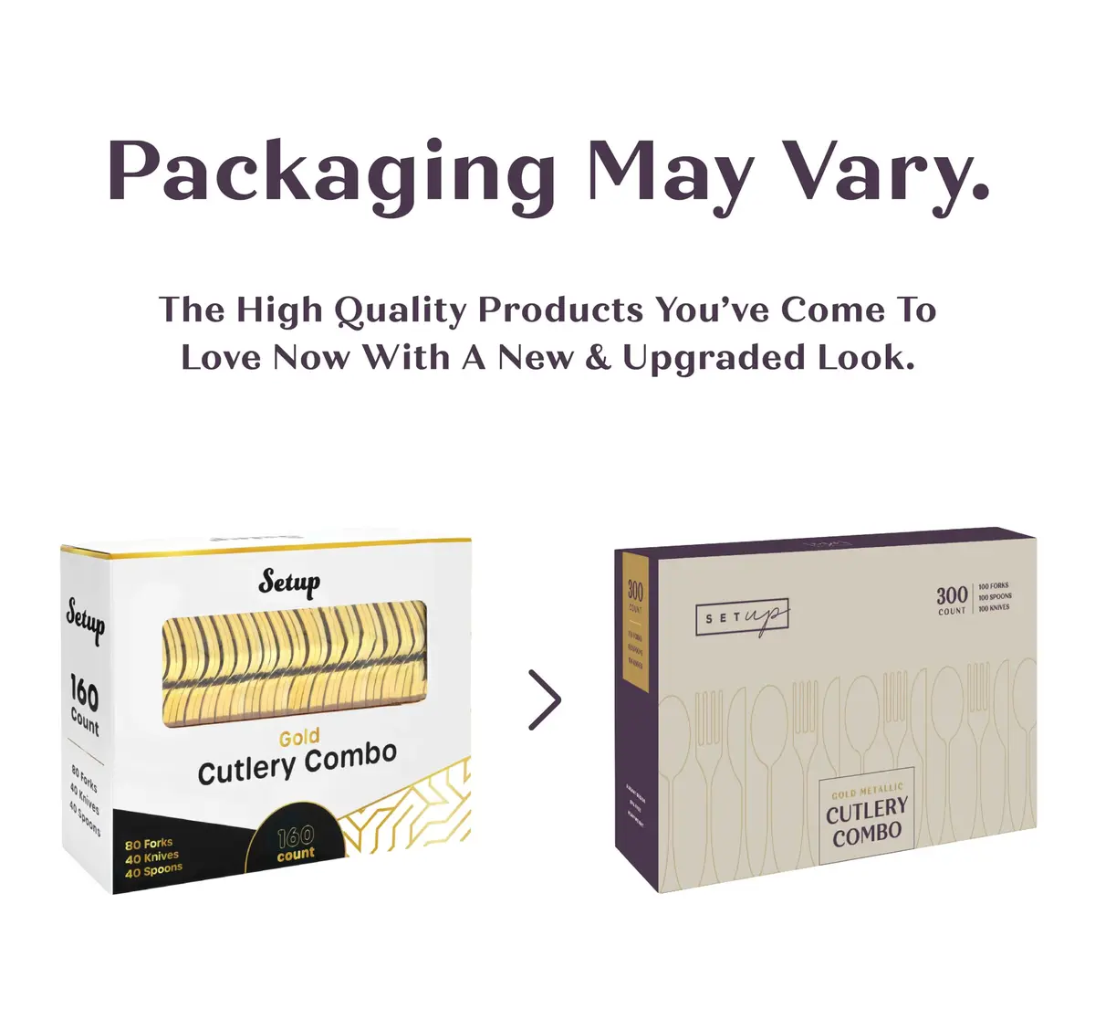 SETUP Disposable Silverware Rose Gold Combo Cutlery 160 Count | Heavy Duty, Elegant Design for Parties & Daily Use - view 7