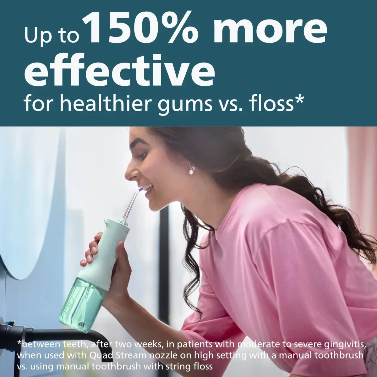 Philips Sonicare Cordless Power Flosser 3000 Mint HX3826/24 | Quad Stream Technology for Gum Health - view 2