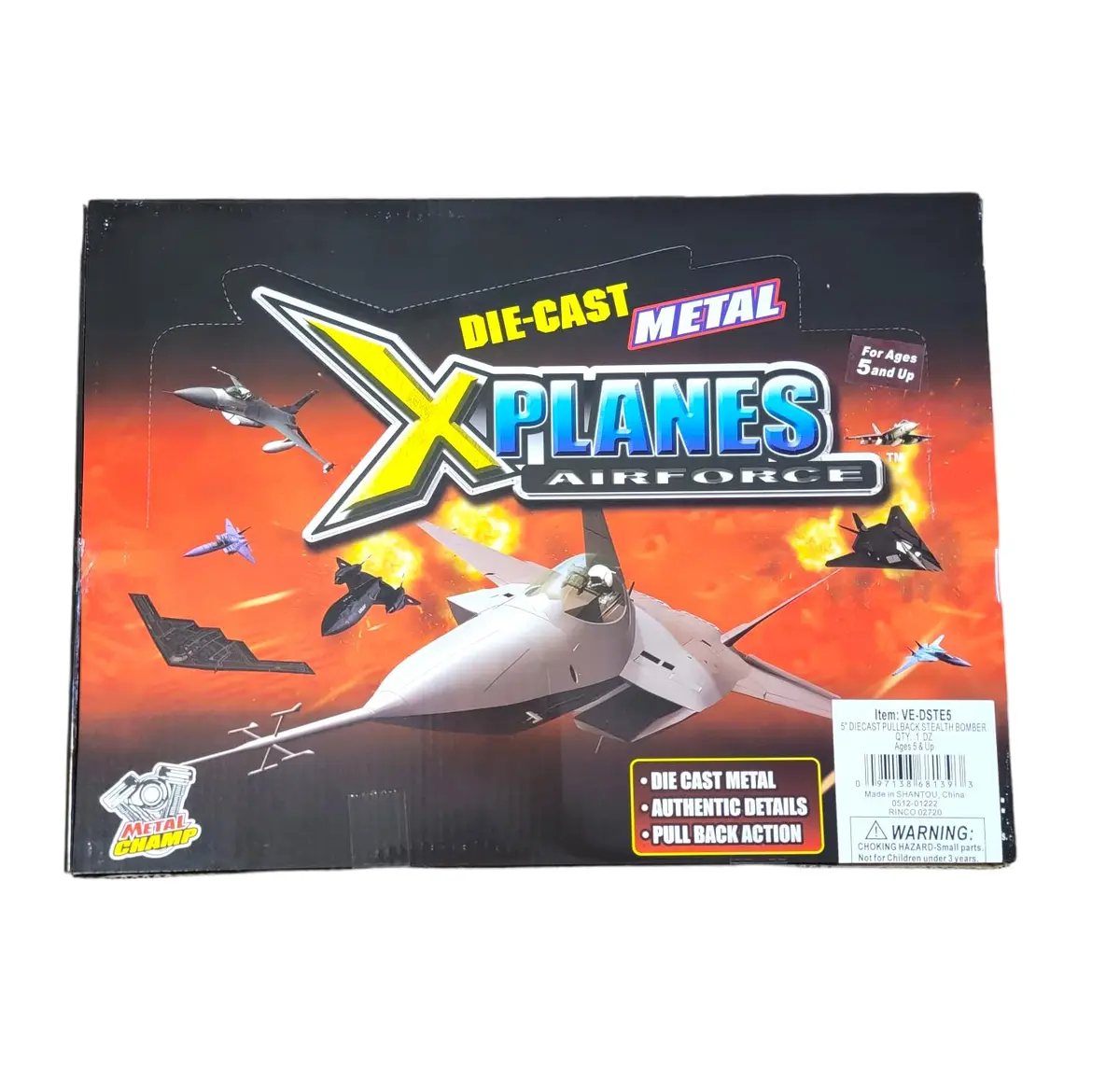 Zugar Land Die-Cast Pullback Stealth Bomber Models (4.25"-5.25") SR-71 Blackbird, F-22 Raptor, F-117 Nighthawk, B2 Bomber | Realistic Military Aircraft Replica - view 8