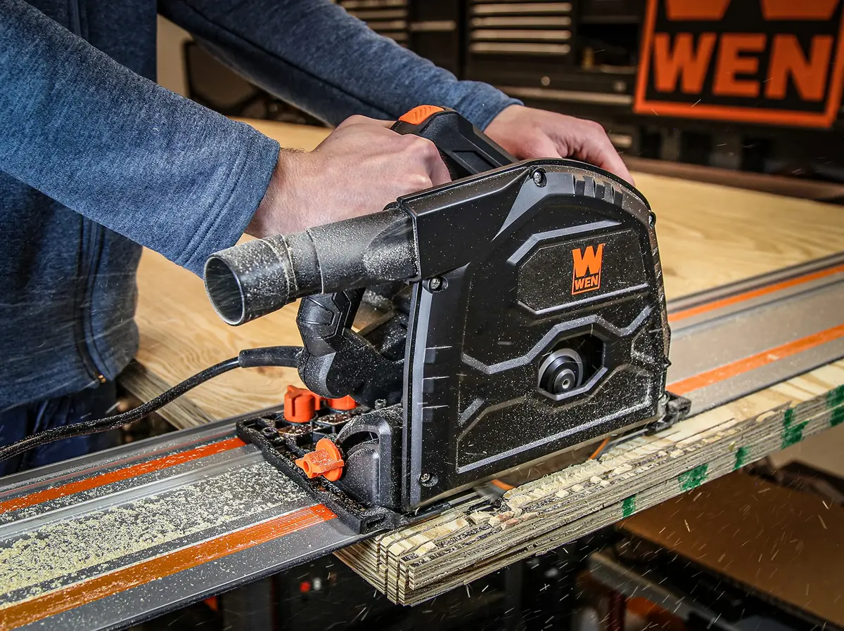 WEN 7.25-Inch Track Saw, Variable Speed (CT1274) | Corded Electric Power Tool for Precise Cuts - view 2