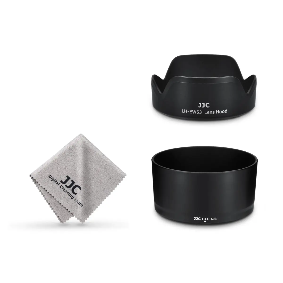 JJC Lens Hoods for Canon R50 R100 (RF-S 18-45mm & 55-210mm) Replaces ET-60B EW-53 | Dual Pack - main product image