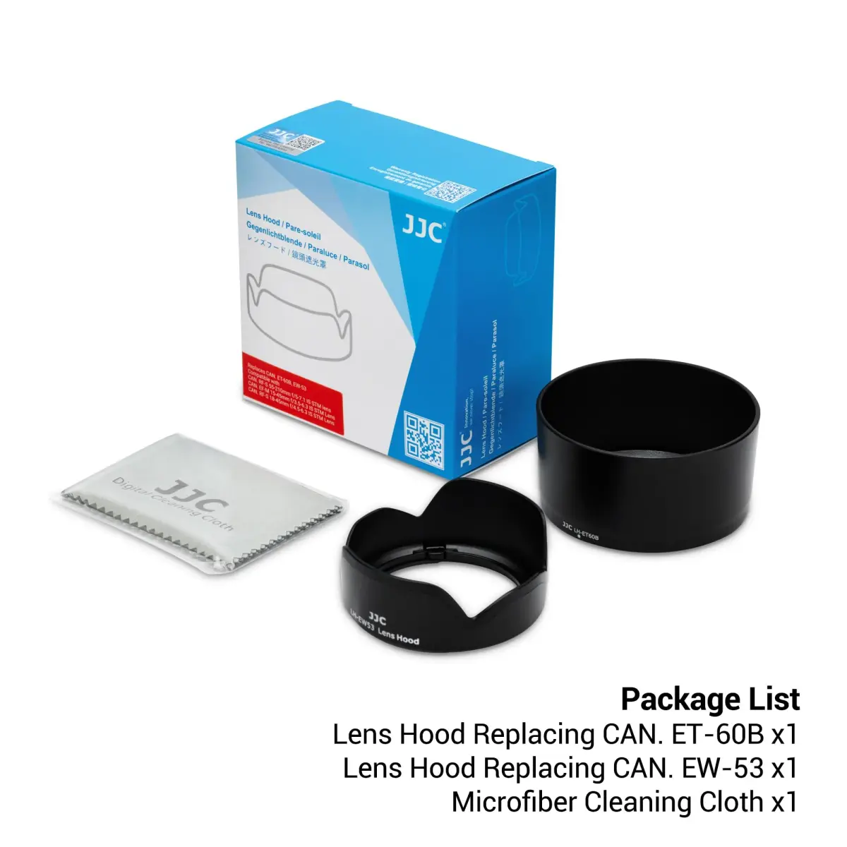 JJC Lens Hoods for Canon R50 R100 (RF-S 18-45mm & 55-210mm) Replaces ET-60B EW-53 | Dual Pack - view 8