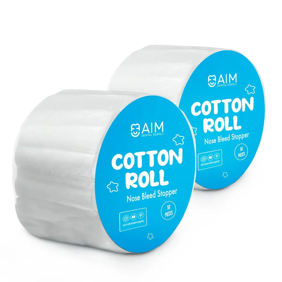 AIM DENTAL SUPPLY Dental Cotton Rolls 200 Count (1.5 Inch) | FDA Approved Absorbent Plugs for Nosebleeds & Dental Use - view 7