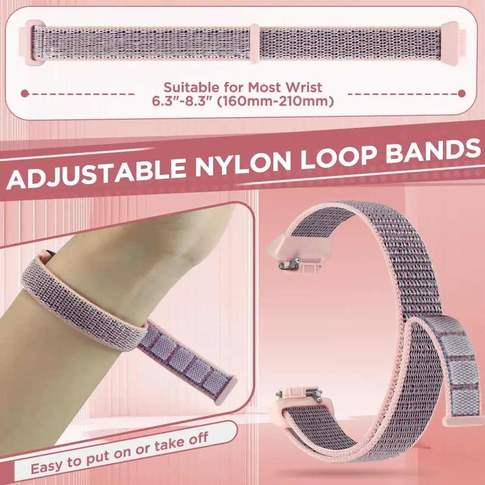 WNIPH Nylon Bands for Fitbit Inspire 3/2/HR/Ace 3/2 160-210mm (3-Pack) | Breathable Sport Replacement Straps - view 4