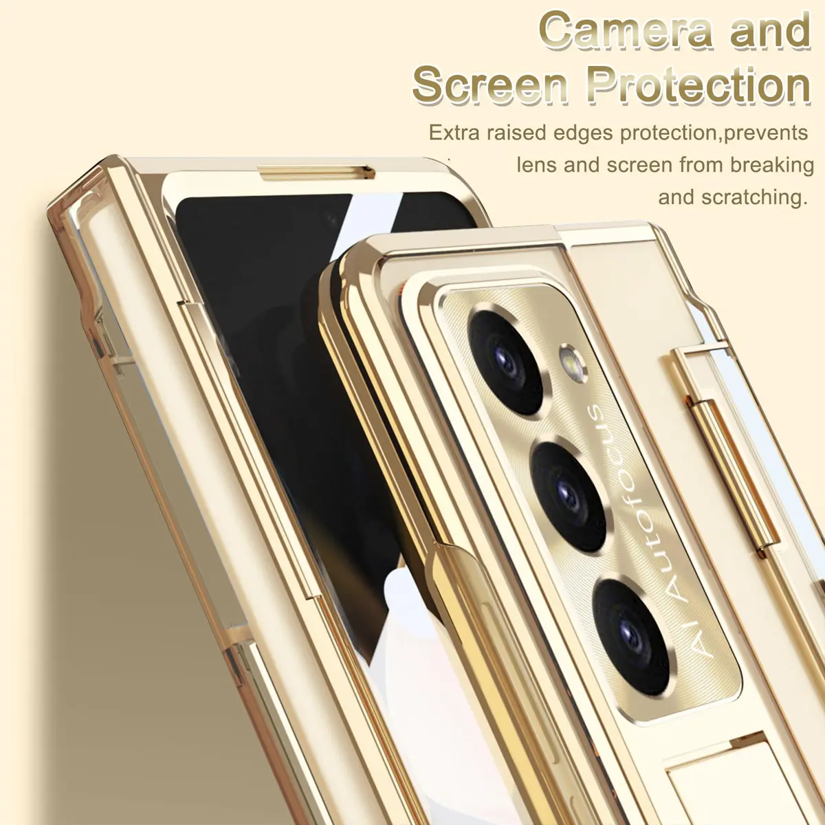 NINKI Samsung Z Fold 5 Case with S Pen & Kickstand | 4-in-1 Hinge Clear Protective Cover - view 4