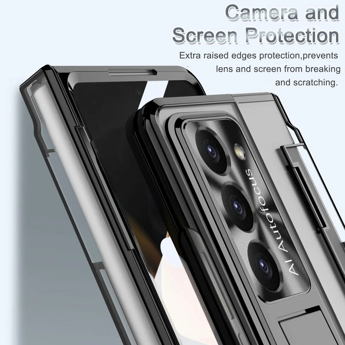 NINKI Samsung Galaxy Z Fold 5 Case with S Pen & Hinge Protection | Luxury Transparent Cover - view 4
