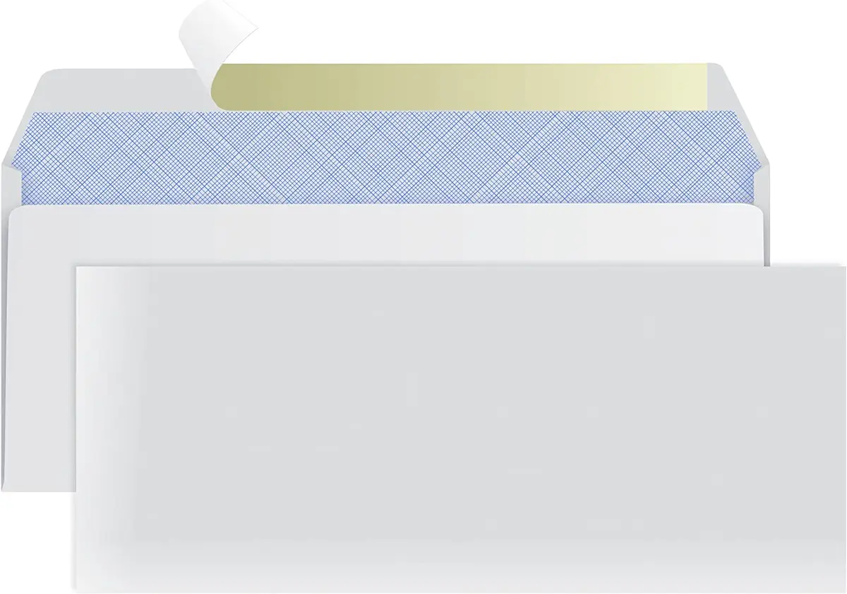 Splendoress #10 Envelopes Letter Size Self Seal | 200 Business Mailing Security Peel and Sealing Envelope | 4-1/8 x 9-1/2 Inches | 24 LB - view 2