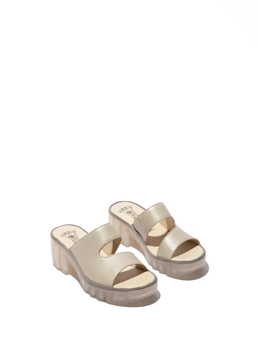 Fly London Tech493fly Women's Sandal Silver 10 | Cushioned Heel & Toe Insole for Comfort - view 2